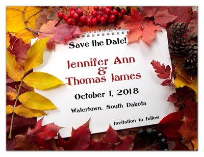 Autumn Save the Date Magnets | Autumn Framed | MAGNETQUEEN  
