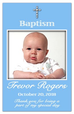 Baptism Magnets Personalized | Simplistic Boy | MAGNETQUEEN  