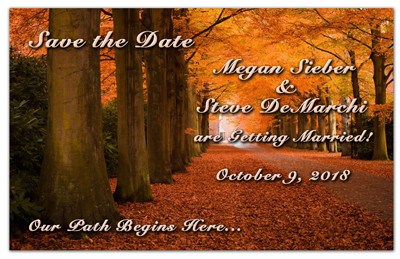 Seasonal Save The Date Magnet | <br>Autumn Trees