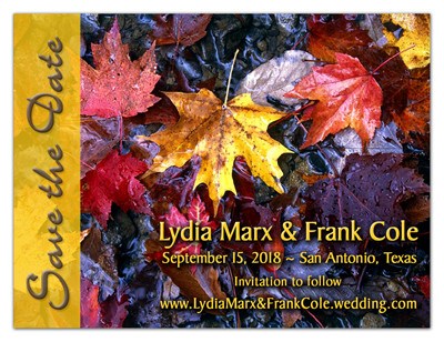 Fall Save the Date Wedding Magnets |<br> Falling Leaves - MAGNETQUEEN  