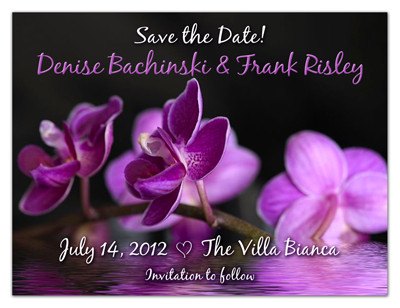 Save Date Magnets | Floating Purple Orchid | MAGNETQUEEN