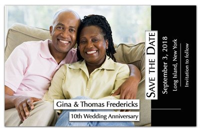 Photo Anniversary Magnets | <br>Horizontal Color Photo