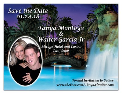 Las Vegas Wedding Photo Magnets | <br>The Mirage Hotel - MAGNETQUEEN  