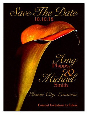 Save The Date Magnets | Orange Calla Lily | MAGNETQUEEN
