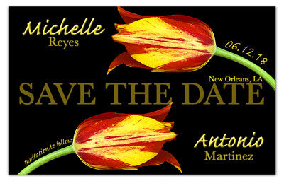 Save The Date Magnets with Flowers | Two Tulips
