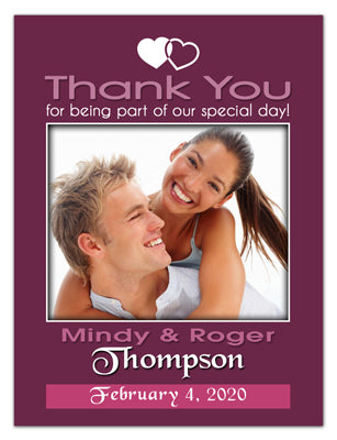 Wedding Thank You Photo Magnets | Two Hearts
