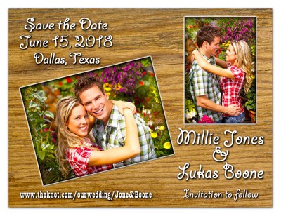Save the Date Magnet | Western Theme With Photo | MAGNETQUEEN