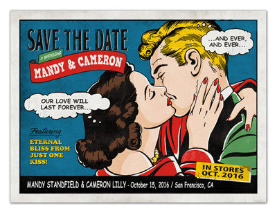 Art Deco Save The Date Magnet | Bliss From A Kiss | MAGNETQUEEN