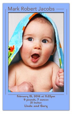 Photo Birth Announcement Magnet Boy | Focus Girl | MAGNETQUEEN
