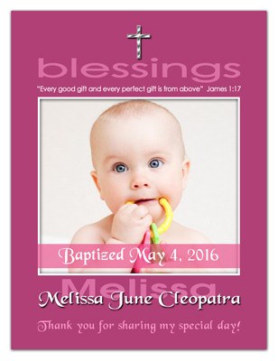 Photo Baptism Magnet | Blessings Girl | MAGNETQUEEN