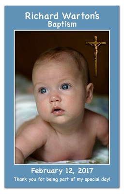 Baptism Magnet with Photo | Baptism Boy | MAGNETQUEEN  