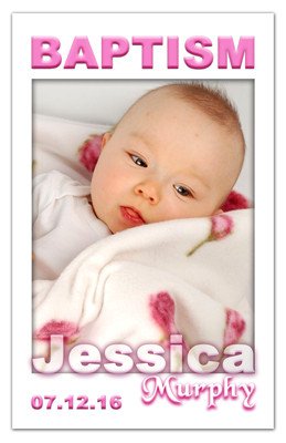 Baptism Photo Magnets | Squares Girl | MAGNETQUEEN  