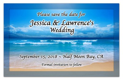 Save the Date Beach Magnets | Beach Waves | MAGNETQUEEN