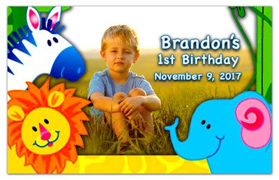 Birthday Save the Date Magnet | Animal Border | MAGETQUEEN