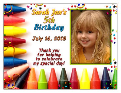 Birthday Magnet Party Favors | Crayon Fun | MAGETQUEEN