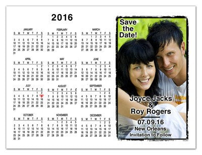 Wedding Calendar Save The Date Magnets | Horizontal