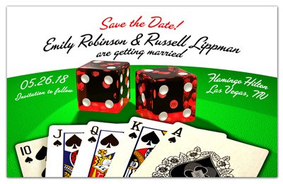 Las Vegas Save The Dates | Cards and Dice | MAGNETQUEEN  