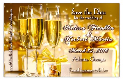Save the Date Magnets | Champagne Celebration