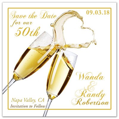 50th Anniversary Save the Date Magnets | Cheers Love - MAGNETQUEEN  