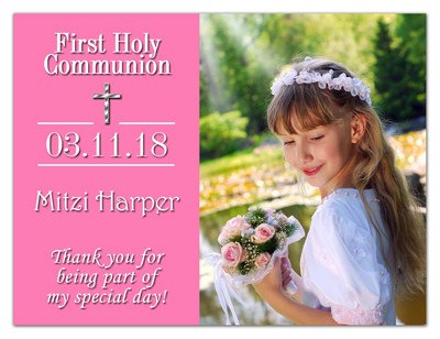 First Holy Communion Magnet Favors | Classic In Pink | MAGNETQUEEN