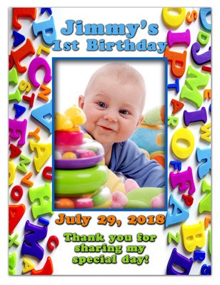 Photo Birthday Magnets | Alphabets Boy | MAGNETQUEEN