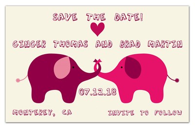 Humorous Save the Date | Elephant Love | MAGNETQUEEN