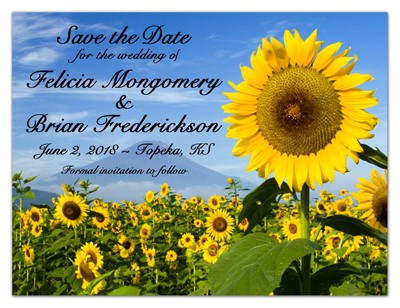 Save the Date Magnets | Sunflowers in the Field | MAGNETQUEEN