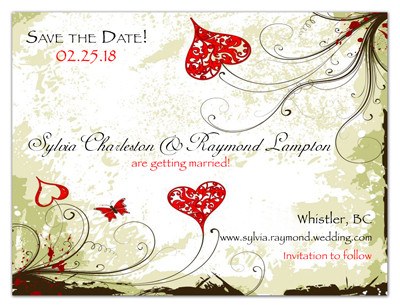 Unique Save The Date Magnet | Floral Hearts | MAGNETQUEEN