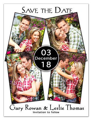 Save The Date Magnets | Four Photos On White | MAGNETQUEEN