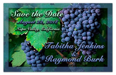 Vineyard Save the Date Magnets |<br> Garden of Grapes