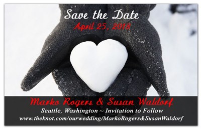 Snow Save the Date Magnets | Snow Heart | MAGNETQUEEN