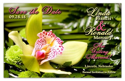Orchid Save the Date Magnets | Green Orchid | MAGNETQUEEN