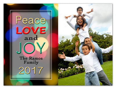 Holiday Photo Magnets | Peace Love and Joy | MAGNETQUEEN