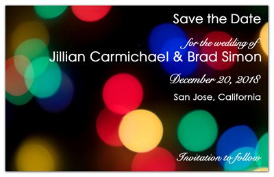 Christmas Wedding Save the Date Magnets | Winter Lights - MAGNETQUEEN  