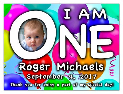 Magnetic Party Favors | I Am One On Balloons | MAGETQUEEN