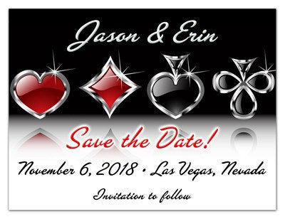 Vegas Save the Date Magnet Invite | Card Symbol | MAGNETQUEEN