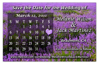 Calendar Save the Date Magnets | Lavender Field | MAGNETQUEEN