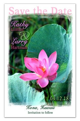 Floral Save the Date Magnet | Lotus in Pink | MAGNETQUEEN