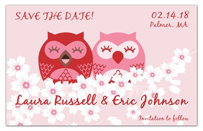 Cute Save the Date Magnets | Owls in Love | MAGNETQUEEN