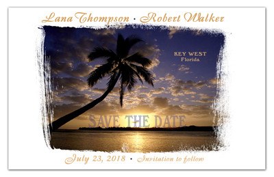 Tropical Save the Date Magnets | Palm Tree Glow
