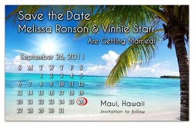 Wedding Beach Calendar Magnet | Swaying Palm | MAGNETQUEEN