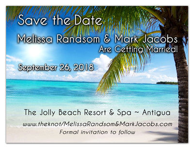 Tropical Wedding Save The Date Magnets | Palms in the Breeze