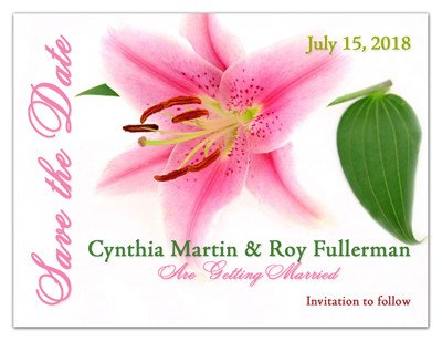 Flower Save the Date Magnets | Pink Lilly | MAGNETQUEEN