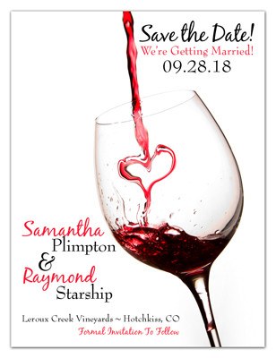 Winery Save the Date Magnets | Red Wine Heart | MAGNETQUEEN