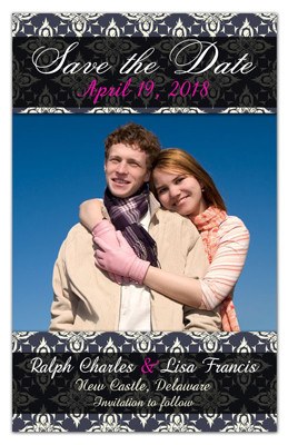 Save the Date Magnet | Texture with Photo | MAGNETQUEEN