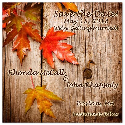 Save the Date Magnets Leaves | <br>Barnyard Leaves