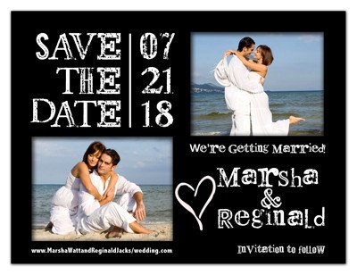 2 Photo Save The Date Magnet | Lucky Ones | MAGNETQUEEN