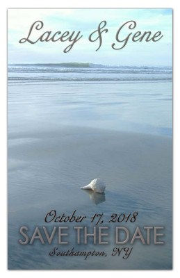  Save the Date Beach Magnets | Seashell on the Beach | MAGNETQUEEN