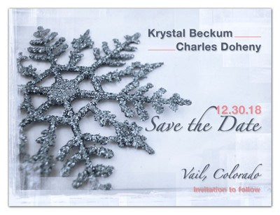 Christmas Save the Date Magnets | Snowflakes - MAGNETQUEEN  