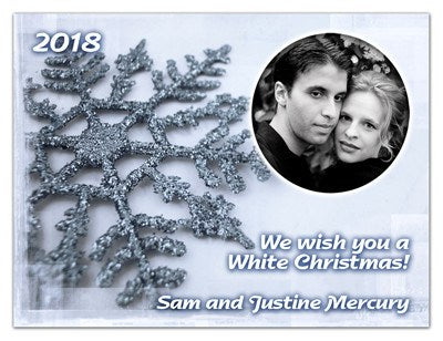 Christmas Greeting Photo Magnets | Snowflake | MAGNETQUEEN  